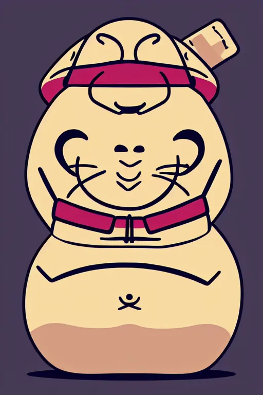 Image similar to Cat that is a sumo wrestler, sticker, colorful, illustration, highly detailed, simple, smooth and clean vector curves, no jagged lines, vector art, smooth