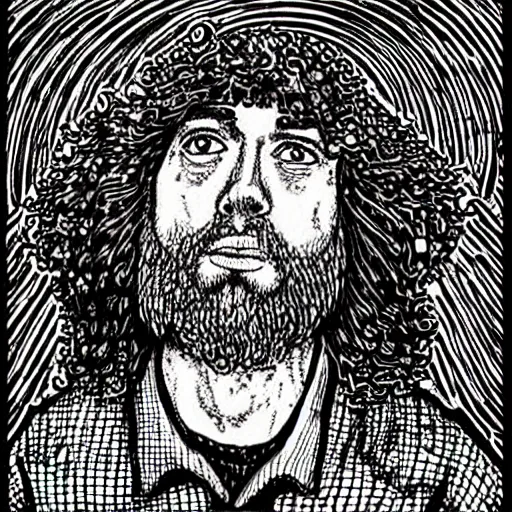 Image similar to “Jesus drawn in the style of Robert Crumb”