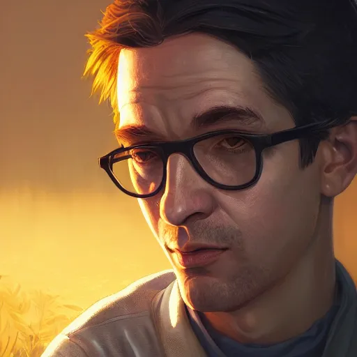 Image similar to highly detailed portrait milhouse, in gta v, stephen bliss, unreal engine, fantasy art by greg rutkowski, loish, rhads, ferdinand knab, makoto shinkai and lois van baarle, ilya kuvshinov, rossdraws, tom bagshaw, global illumination, radiant light, detailed and intricate environment