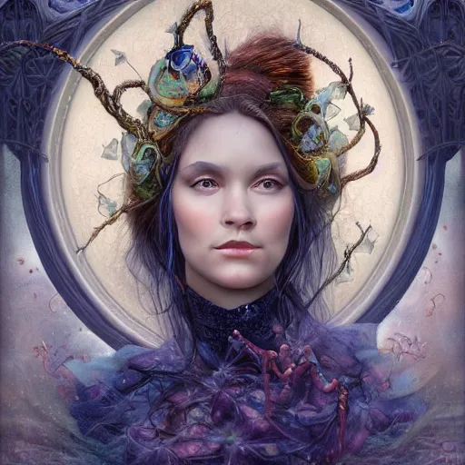 Image similar to realistic detailed face portraits of the spark of life by emilia dziubak, will terry, greg olsen, chris mars, ann long, and mark brooks, fairytale, female, feminine, art nouveau, victorian, character concept design, storybook layout, story board format