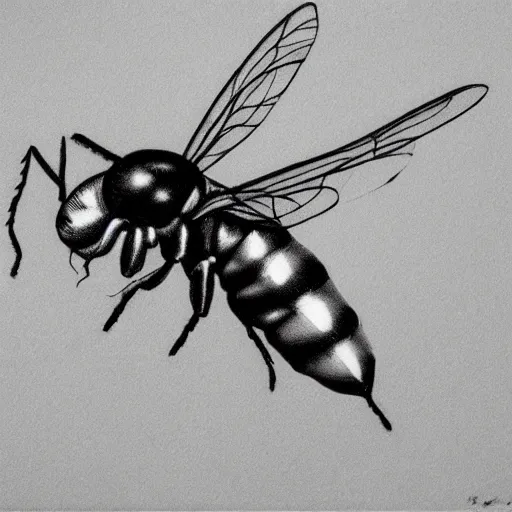 Prompt: inhaling wasps painful hyperrealism