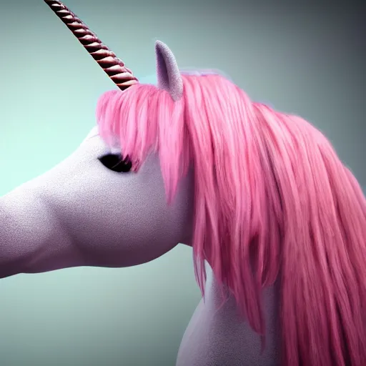 Image similar to a unicorn, highly detailed, photorealistic portrait, bright studio setting, studio lighting, crisp quality and light reflections, unreal engine 5 quality render