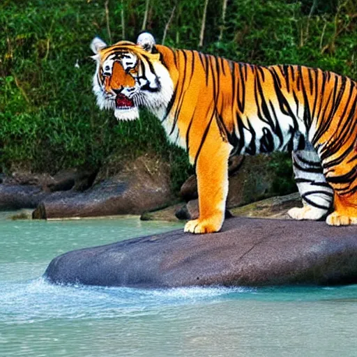 Image similar to Tiger yoga beach