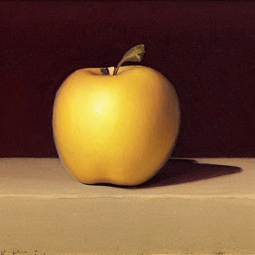 Prompt: academic drawing of an apple, Charles Bargue