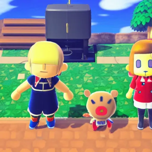 Image similar to gundam suit in animal crossing