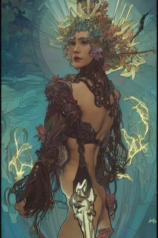 Image similar to electric moose. art by artgerm and greg rutkowski and alphonse mucha and tomacz alen kopera.