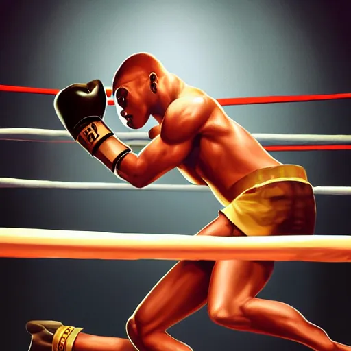Image similar to anthro anubis as a boxer in a boxing ring, strong spotlights, trending on artstation, smooth and sharp focus, elegant detail, illustration, digital painting, art by artgerm and wlop