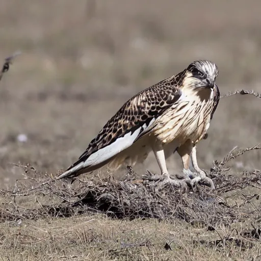 Prompt: hawks converging on lizard evolution