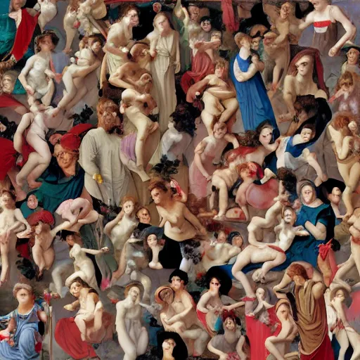 Image similar to Where's Waldo, in the style of Bouguereau