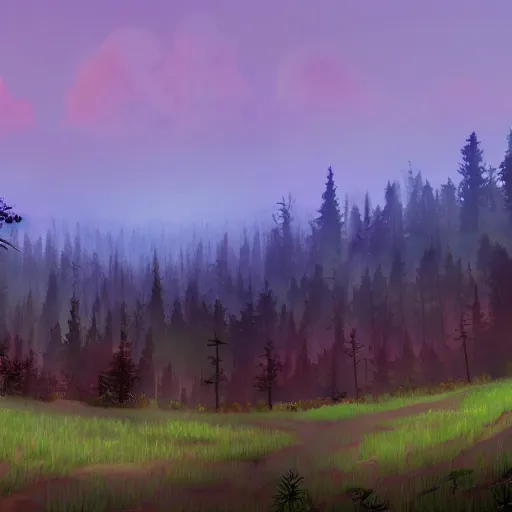 Prompt: forest lanscape panorama by pixar by makoto shinkai