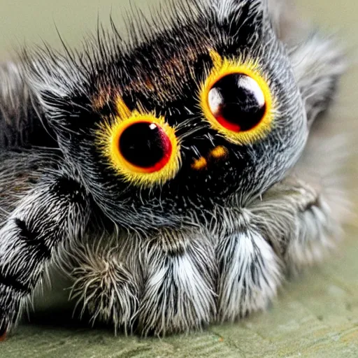 Image similar to cat jumping spider hybrid