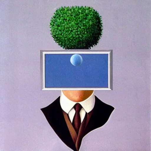 Prompt: Twitter by René Magritte