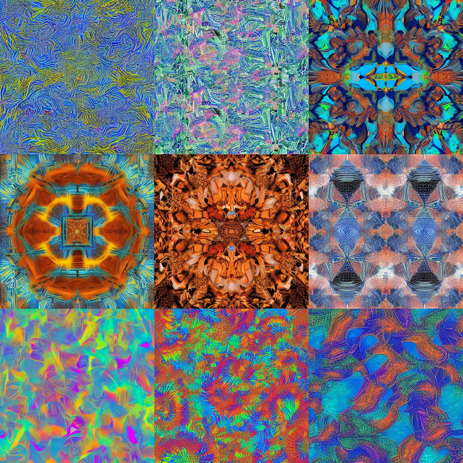 Prompt: generative art piece, vaporwave, ai assisted digital painting, self - aware shade of orange, intricate patterns