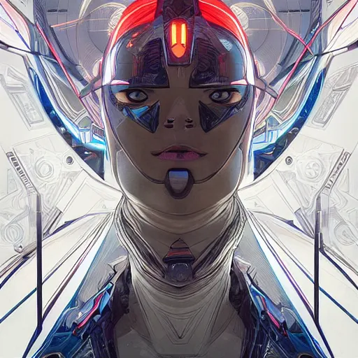 Prompt: symmetry! abstract futuristic robotic, apex legends, epic lighting, pen drawing illustration, ultra detailed, art by artgerm and greg rutkowski and alphonse mucha