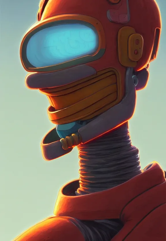 Image similar to portrait of bender from futurama, looking at camera, stylish, extremely detailed, digital painting, artstation, concept art, smooth, sharp focus, illustration, ambient lighting, art by artgerm and greg rutkowski and alphonse mucha and simon stalenhag