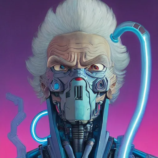 Image similar to 2 0 7 7 decepticon morty smith portrait by charles vess and james jean and erik jones and rhads, inspired by ghost in the shell, beautiful fine face features, intricate high details, sharp, ultradetailed, 3 d octane render
