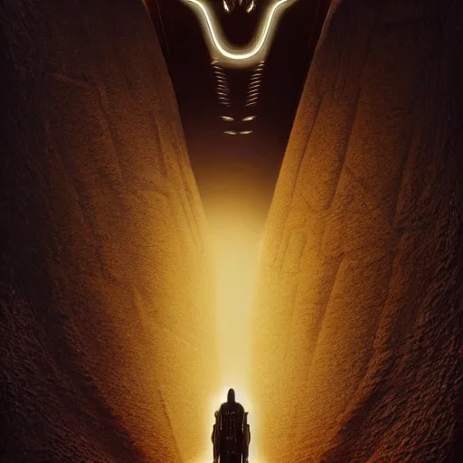 Prompt: Dune movie poster, symmetric lights, sharp focus, illustration, realistic, cinematic, artstation, cinematic, award winning, original modern artwork, set on H. R. Giger and Salvador Dali aesthetic, rgb ethereal lighting,8k