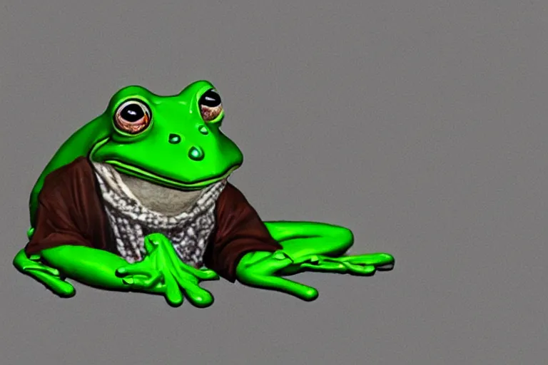 Image similar to Osama bin laden as a frog