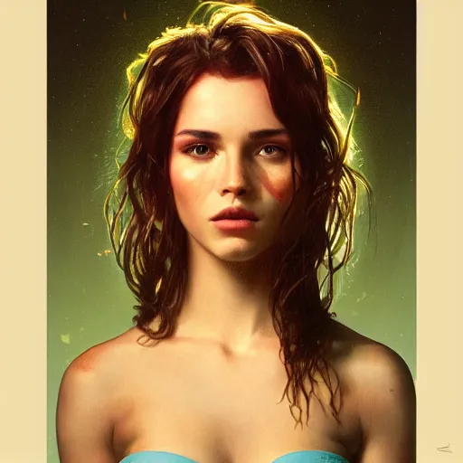 Image similar to hyperrealistic oil painting of electric hero, cute - fine - face, pretty face, oil slick hair, realistic shaded perfect face, extremely fine details, realistic shaded lighting, dynamic background, 8 k ultra realistic, highly detailed, art by christopher balaskas, alphonse mucha, craig mullins, ultra detailed