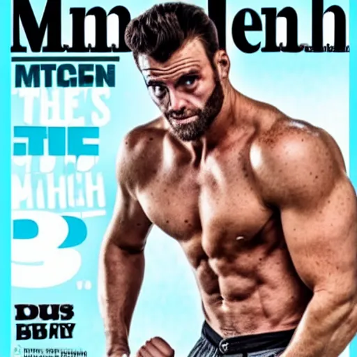 Image similar to Joe Bien Gigachad in the cover of Men's Health