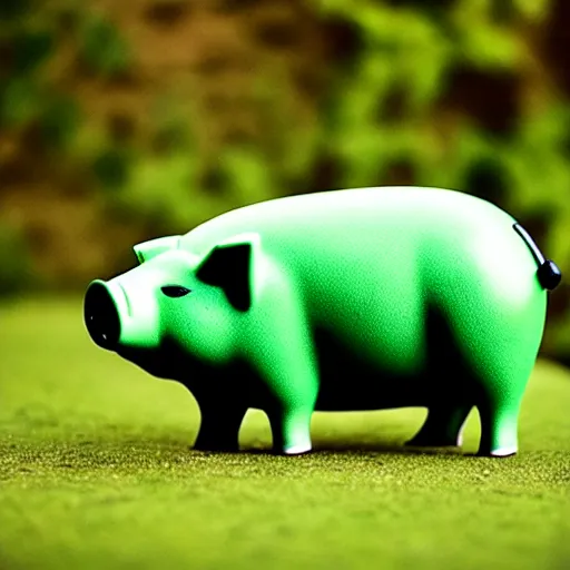 Prompt: green pig