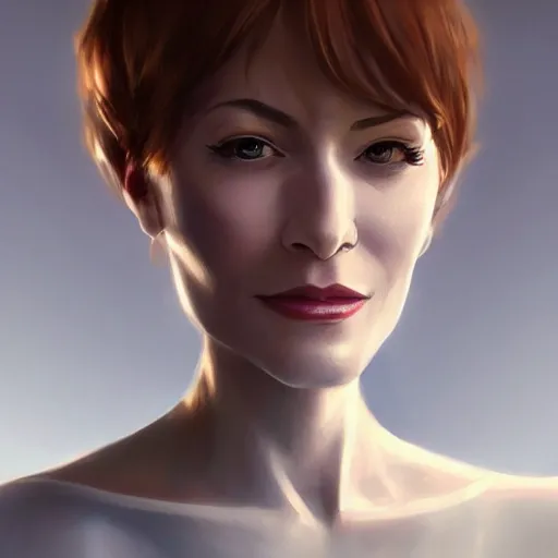 Prompt: portrait of 2 5 year old nana visitor as a computer programmer, white lighting, digital art by ruan jia and mandy jurgens and artgerm, highly detailed, trending on artstation, award winning,