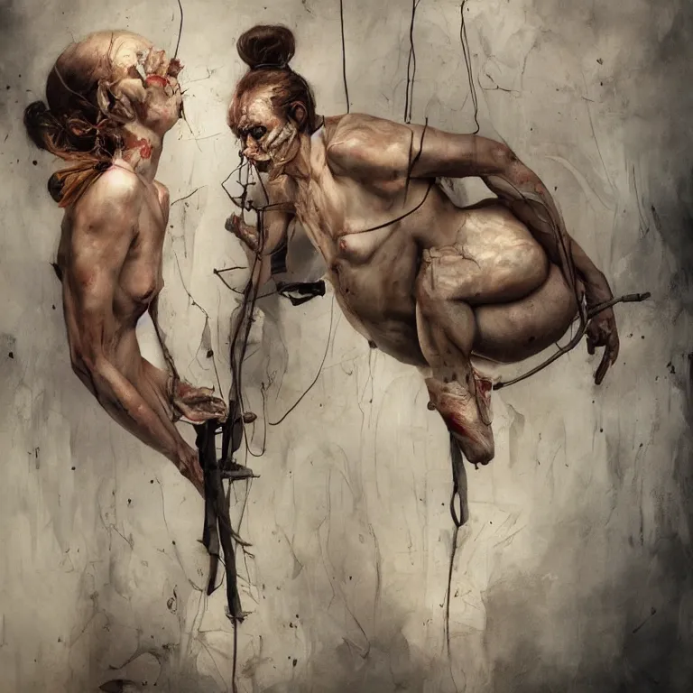 Prompt: weight lifter, 3 d render, esao andrews, jenny saville, surrealism, dark art by james jean, greg rutkowski