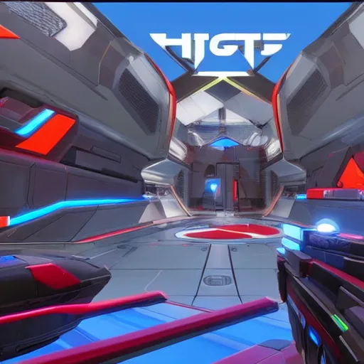 Prompt: splitgate : halo with portals