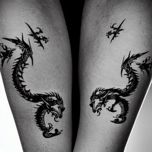 Simple dragon tattoos Stock Vector by ©rorius 4487182