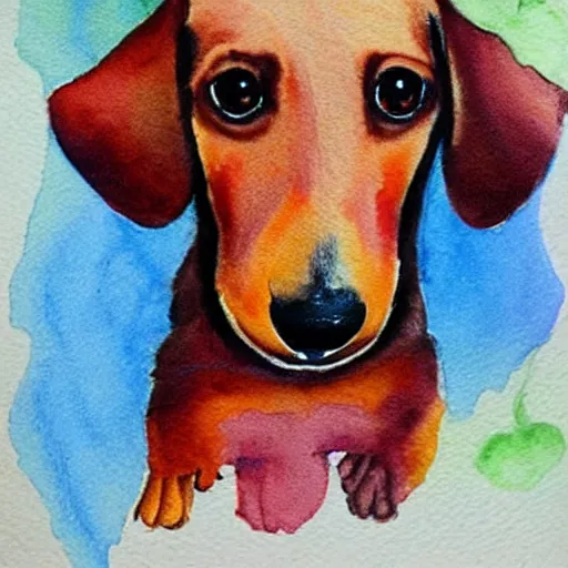 Image similar to cute dachshund watercolor