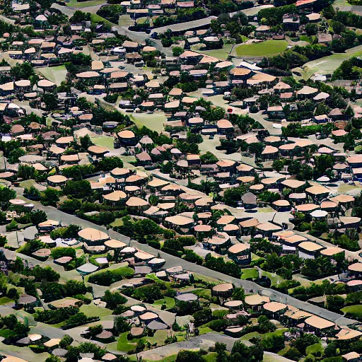 Image similar to american suburb, dark souls landscape, aerial photography