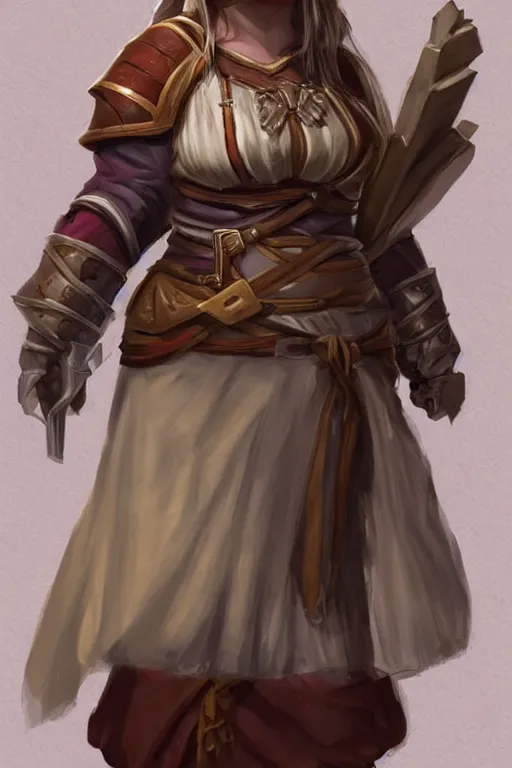 Prompt: female dwarf cleric | d&d | Wayne Reynolds | ful body |