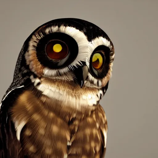 Image similar to bespectacled owl, modigliani, intricate detail, klimt, octane render, unreal engine,