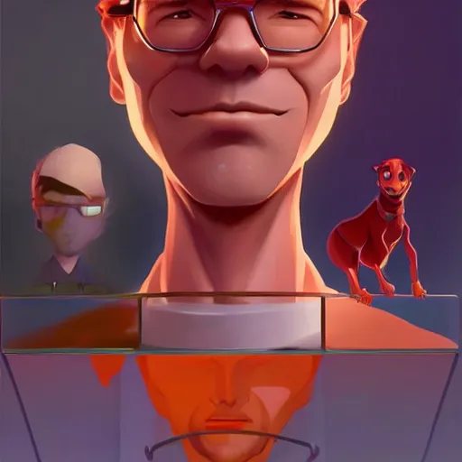 Image similar to face icon stylized minimalist dexter's laboratory, loftis, cory behance hd by jesper ejsing, by rhads, makoto shinkai and lois van baarle, ilya kuvshinov, rossdraws global illumination