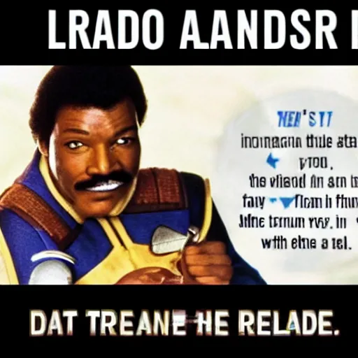 Prompt: trade offer meme but it's lando calrissian