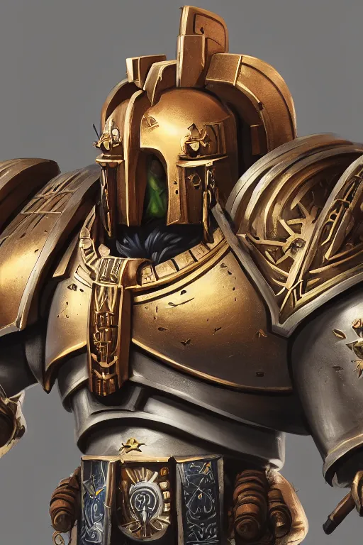 Image similar to armor portrait heros warhammer 4 0 k horus heresy fanart - the primarchs emperor by johannes helgeson animated with vfx concept artist & illustrator global illumination ray tracing hdr fanart arstation zbrush central hardmesh 8 k octane renderer comics stylized