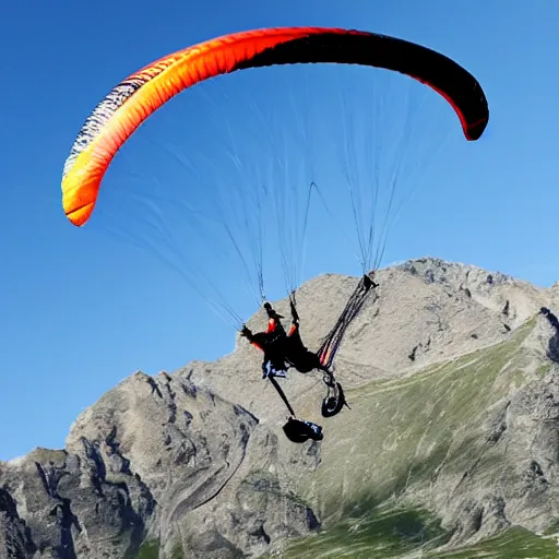 Image similar to Gordon Ramsay paragliding