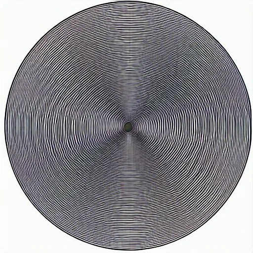 Image similar to 4 d energy pulse flattened in radial direction, fractal wave interference