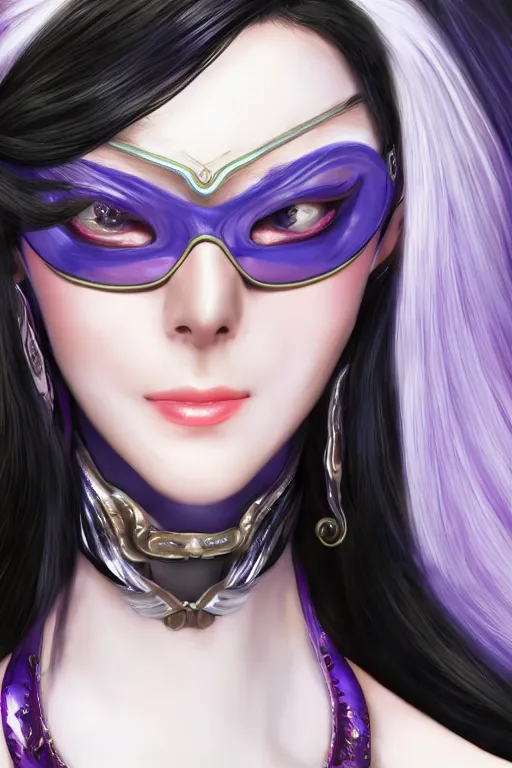 Prompt: Bayonetta (character) , pretty face, ultra detailed, digital art, 8k ,character ,realistic, portrait, hyperrealistic