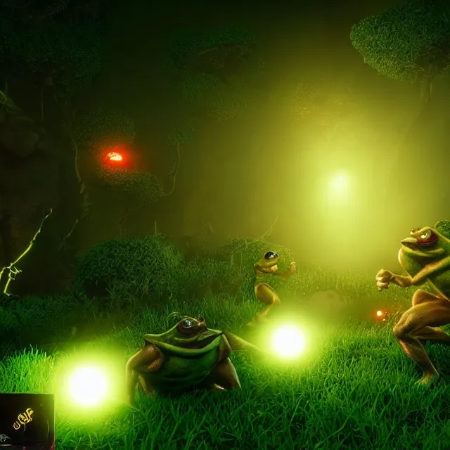 Image similar to rush battletoads, 8 k ultra realistic, lens flare, atmosphere, glow, detailed, intricate, full of colour, led lighting, 4 k, hyperrealistic, focused, extreme details, unreal engine 5, masterpiece