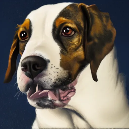 Image similar to A dog snooping Snoop Dogg, rococo painting, smooth, sharp focus, artstation, pixiv, ultra highly detailed