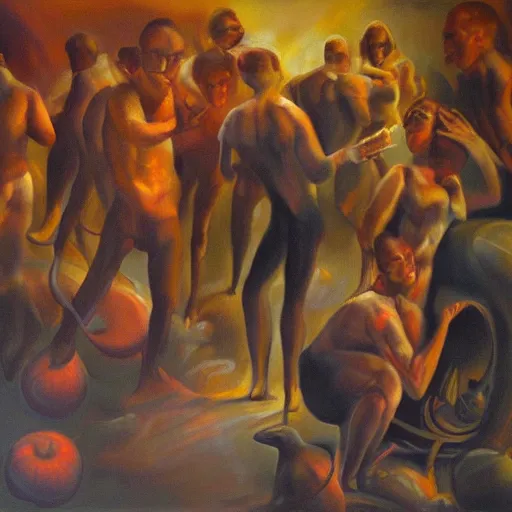 Image similar to this is hell, oil painting by galen dara