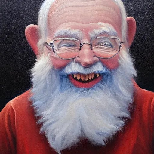 Prompt: professional oil painting portrait of a happy blue gnome, 8k, very intricate, very detailed, formal,