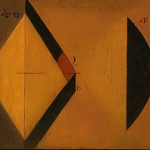 Prompt: oil painting of geometry, by leonardo da vinci