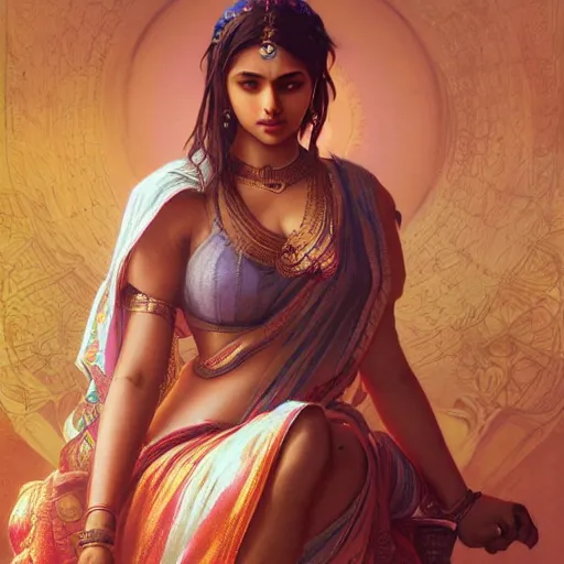 Prompt: indian woman thighs, ultra realistic, concept art, intricate details, highly detailed, photorealistic, octane render, 8 k, unreal engine. art by artgerm and greg rutkowski and alphonse mucha