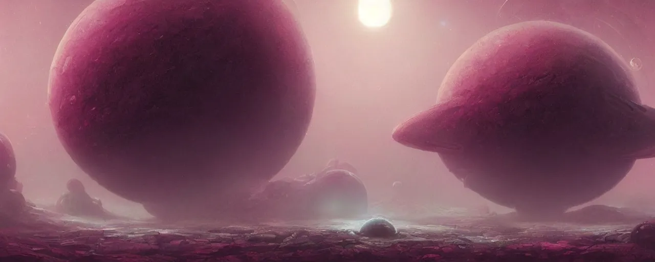 Prompt: ” outer planet with thick fog and alien artefacts, [ cinematic, detailed, epic, widescreen, opening, establishing, mattepainting, photorealistic, realistic textures, octane render, art by paul lehr ] ”