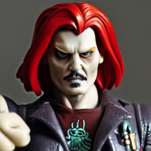 Image similar to Johnny Depp He-Man action figure