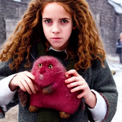 Image similar to hermione granger holding scabbers