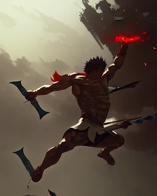 Image similar to the great greek warrior achilles anime screenshot, anime, intricate, sharp focus, illustration, highly detailed, digital painting, clean artstyle, concept art, matte, art by ilya kuvshinov and ruan jia and greg rutkowski, masterpiece