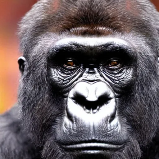 Image similar to gorilla with joe rogan's face